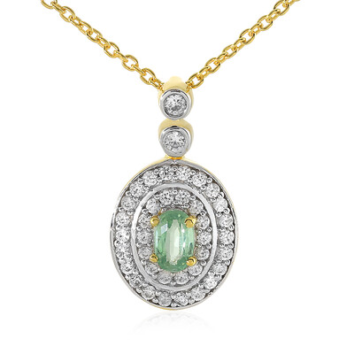 Collier en argent et Kyanite Menthe