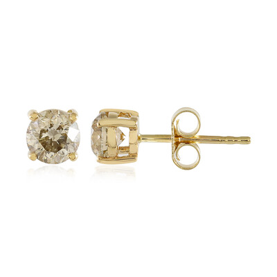 Boucles d'oreilles en or et Diamant chocolat I1