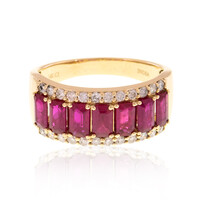 Bague en or et Rubis AAA du Mozambique (CIRARI)