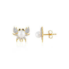 Boucles d'oreilles en argent et Perle de culture d'eau douce