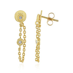 Boucles d'oreilles en argent et Topaze blanche