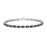 Bracelet en argent et Quartz fumé