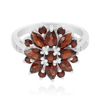 Bague en argent et Grenat du Mozambique