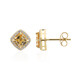 Boucles d'oreilles en argent et Citrine