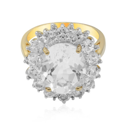 Bague en argent et Topaze blanche