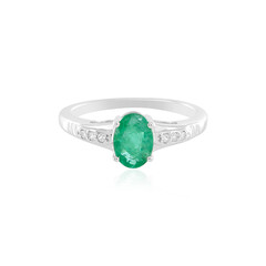 Bague en argent et Emeraude de Zambie