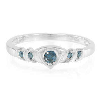 Bague en argent et Diamant fantaisie