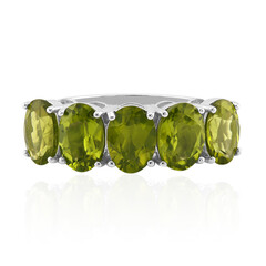 Bague en argent et Péridot de Birmanie