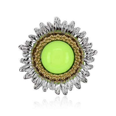 Pendentif en argent et Ambre verte de Colombie (dagen)