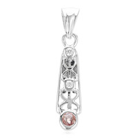 Pendentif en argent et Saphir Padparadscha