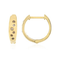 Boucles d'oreilles en argent et Diamant champagne I3