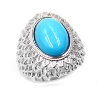 Bague en argent et Turquoise Sleeping Beauty (Anne Bever)