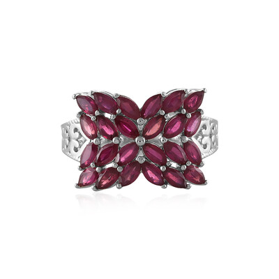 Bague en argent et Rubis de Madagascar