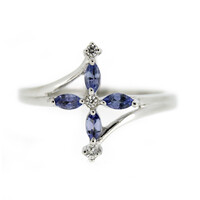Bague en argent et Tanzanite