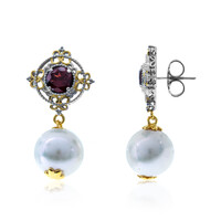 Boucles d'oreilles en argent et Perle de culture d'eau douce (Dallas Prince Designs)