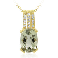 Collier en argent et Améthyste verte