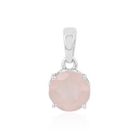 Pendentif en argent et Quartz rose