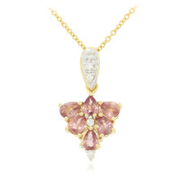 Collier en or et Saphir Padparadscha non chauffé (AMAYANI)