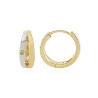 Boucles d'oreilles en argent et Diamant jaune I2