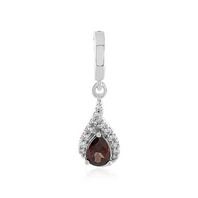 Pendentif en argent et Zircon rose