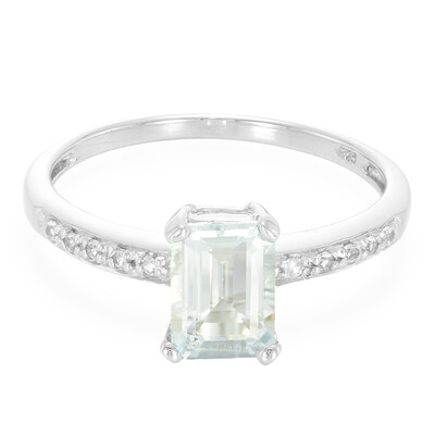 Bague en argent et Aigue-marine du Brésil