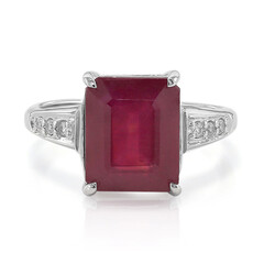 Bague en argent et Rubis de Madagascar