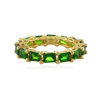 Bague en argent et Diopside de Russie