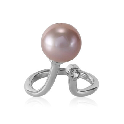 Bague en argent et Perle Ming