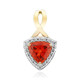 Pendentif en or et Opale de feu mexicaine AAA