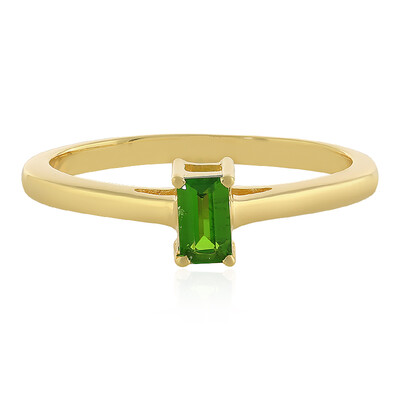 Bague en argent et Diopside de Russie