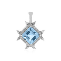 Pendentif en argent et Topaze bleu ciel