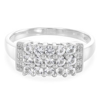 Bague en argent et Topaze blanche
