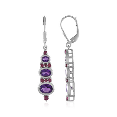 Boucles d'oreilles en argent et Améthyste (KM by Juwelo)