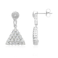 Boucles d'oreilles en argent et Aigue-marine
