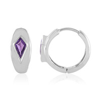 Boucles d'oreilles en argent et Améthyste de Sibérie (de Melo)