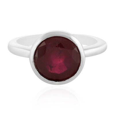 Bague en argent et Rubis de Madagascar