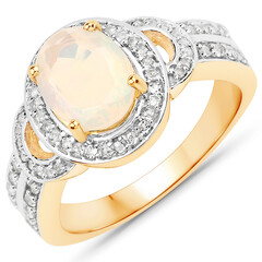 Bague en or et Opale Welo