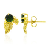 Boucles d'oreilles en argent et Diopside de Russie (Remy Rotenier)