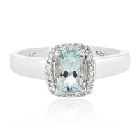 Bague en argent et Aigue-marine