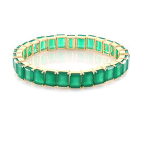 Bracelet en argent et Onyx vert