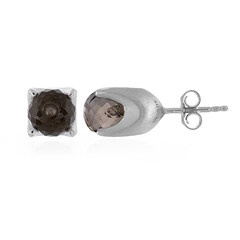 Boucles d'oreilles en argent et Quartz fumé