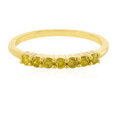 Bague en argent et Diamant jaune I3