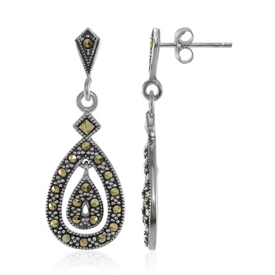 Boucles d'oreilles en argent et Marcassite