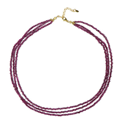 Collier en argent et Rubis du Mozambique