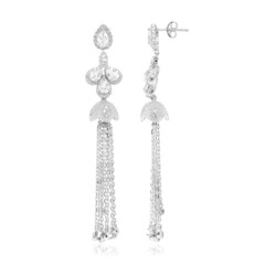 Boucles d'oreilles en argent et Topaze blanche