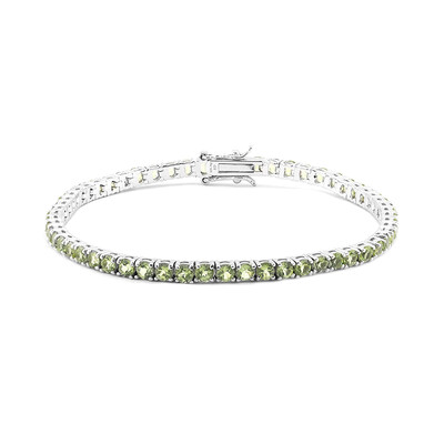 Bracelet en argent et Péridot de Birmanie