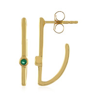 Boucles d'oreilles en argent et Emeraude de Colombie