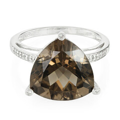 Bague en argent et Quartz fumé