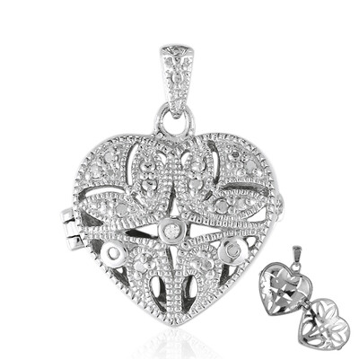 Pendentif en argent et Diamant PK (I)