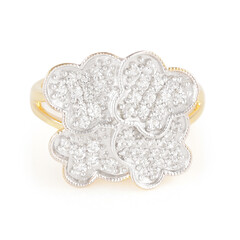 Bague en argent et Topaze blanche